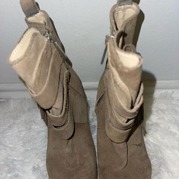 Zara green fringe mid half boots - Picture 8 of 10